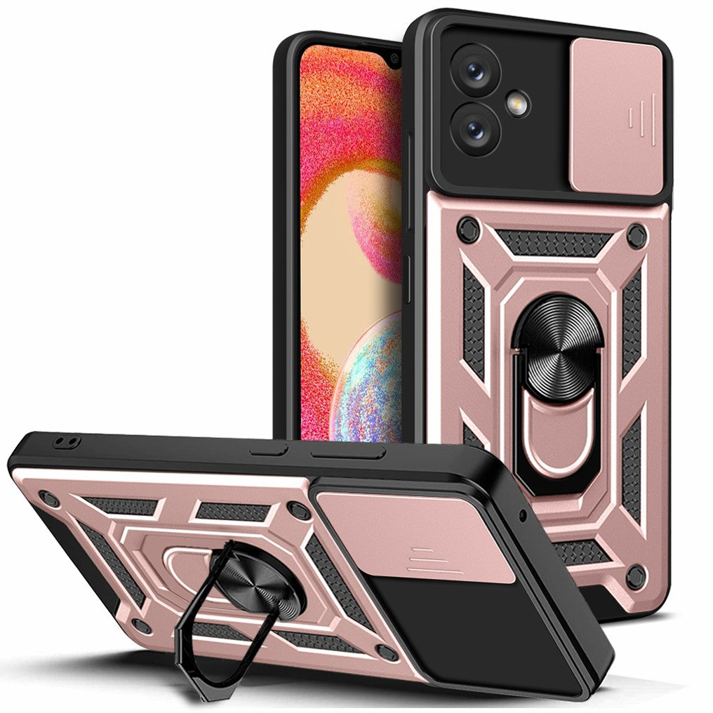 Slide Camera Phone Case for Samsung Galaxy A04e 4G F04 4G M04 4G Hard PC Soft TPU Protective Rugged Phone Cover with Kickstand Slide Camera Phone Case for Samsung Galaxy A04e 4G F04 4G M04 4G Hard PC Soft TPU Protective Rugged Phone Cover with Kickstand